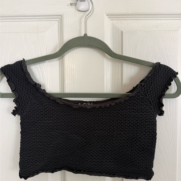 Free People Smocked Off-Shoulder Crop Top XS/S - Picture 4 of 6
